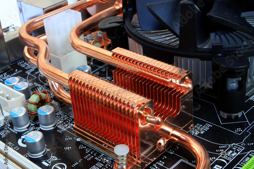 Mainboard detail - cooling elements photo