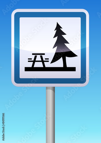 Panneau de signalisation aire de pique-nique