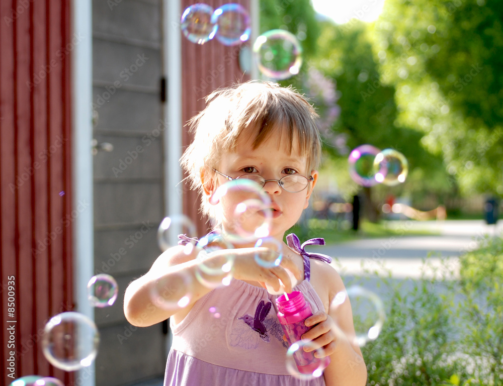 Girl with bubbles