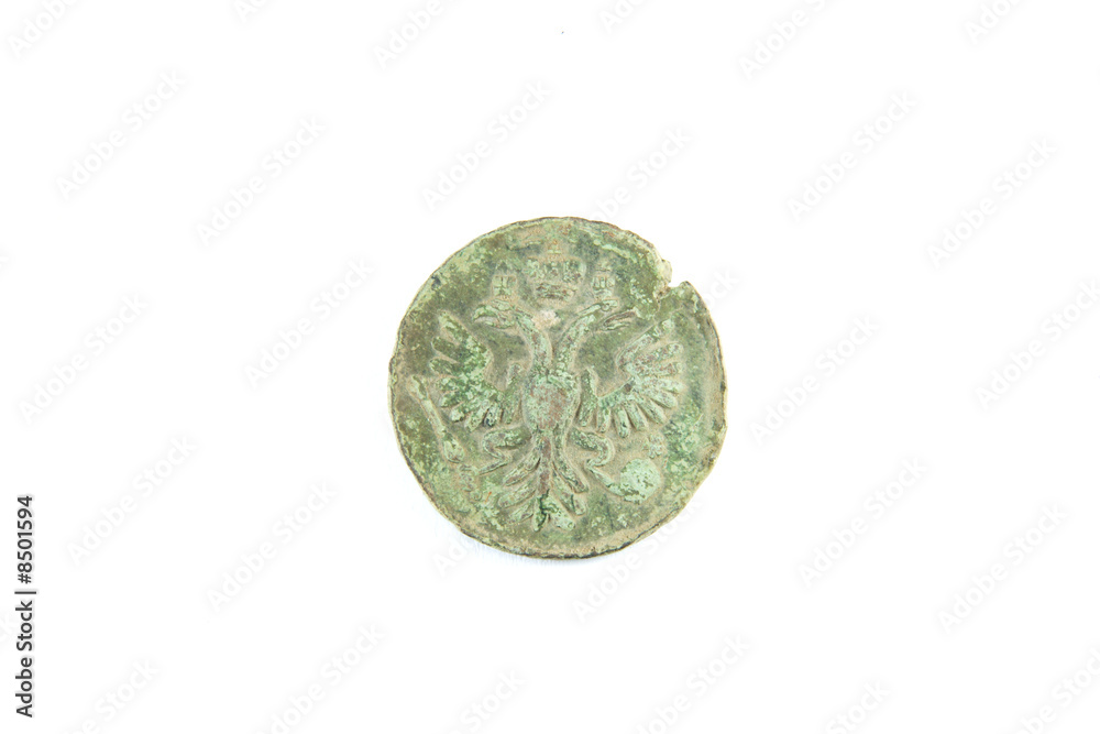 Russian cooper coin of XVII century Russian cooper coin of XVII century