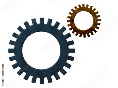 brushed grunge style pinions tandem isolated