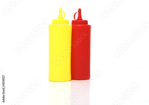 mustard and ketchup bottle