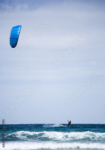 kite surfer at Famara, Lanzarote