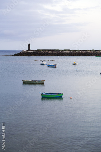 small boats at harbor of Arrecife