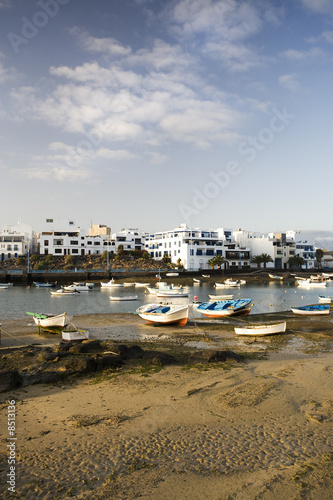 fischerboote im Charco de San Gines bei Ebbe, Lanzarote © eyewave