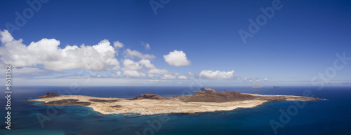 panoramic view of Isla de La Graciosa, Canary Islands © eyewave