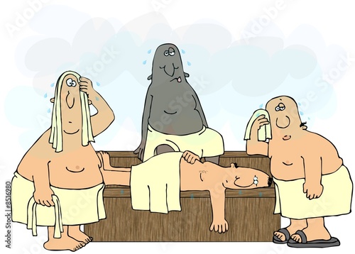 Men In A Sauna