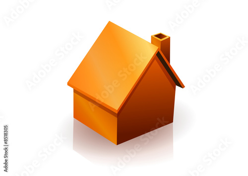 Maison orange (reflet)