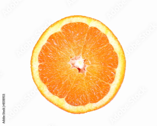 orange slice isolated on white background