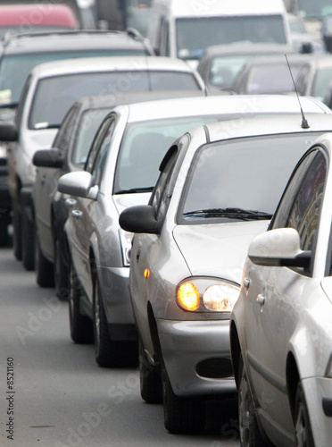 traffic jam. vertical