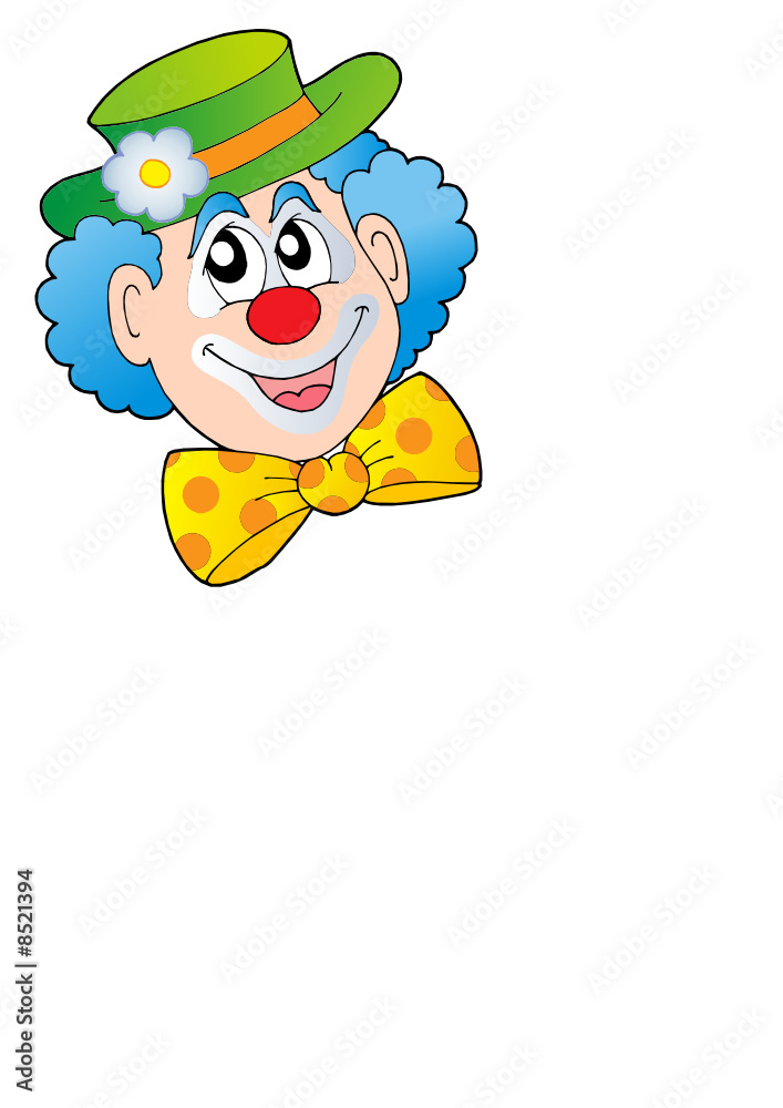 Portrait of clown vector illustration Portrait of clown vector illustration