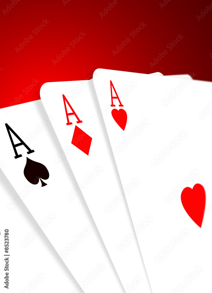 Obraz premium Aces on color background