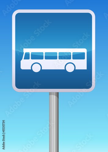 Panneau de signalisation arrêt d'autobus