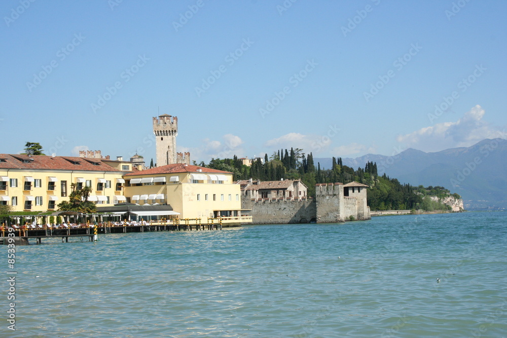The ancient fortified town of Sirmione Italy The ancient fortified town of Sirmione Italy