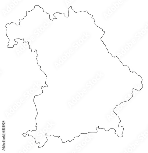 bayern karte umriss bavaria map