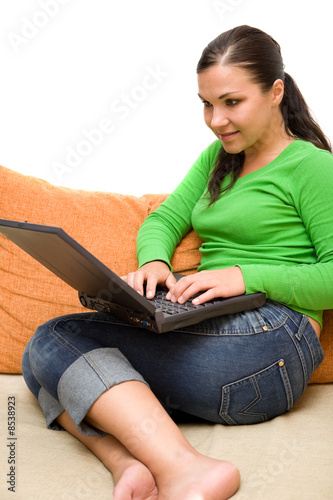 woman with laptop