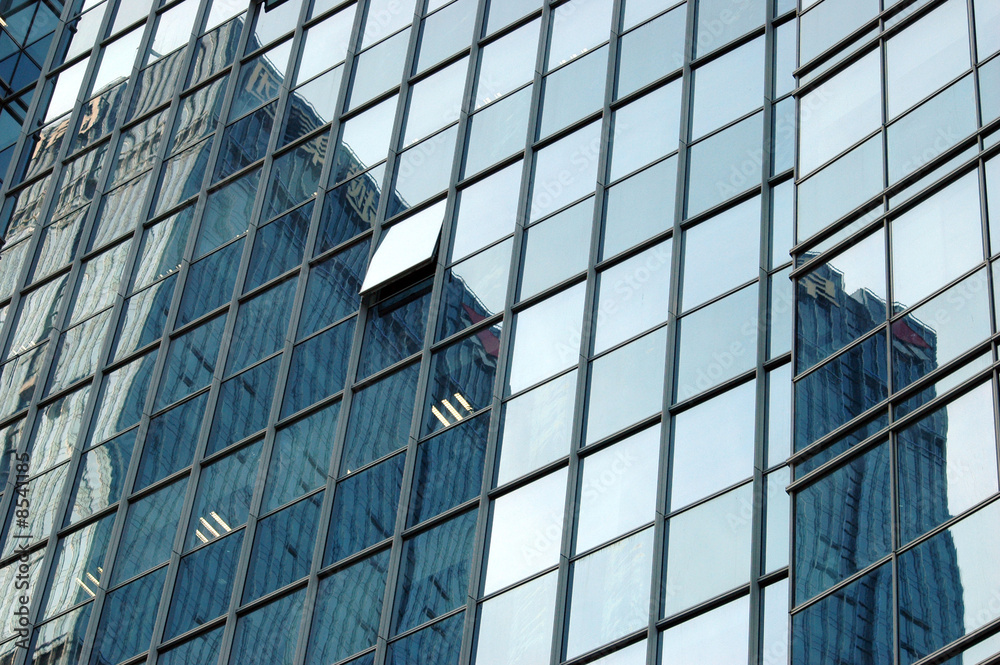 Chinese skyscraper - reflection Chinese skyscraper - reflection