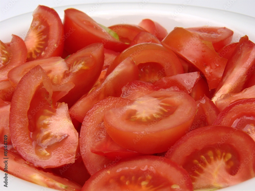 Tomates coupées
