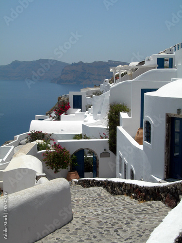 caldera view santorini greek islands hotel motel traditional h photo