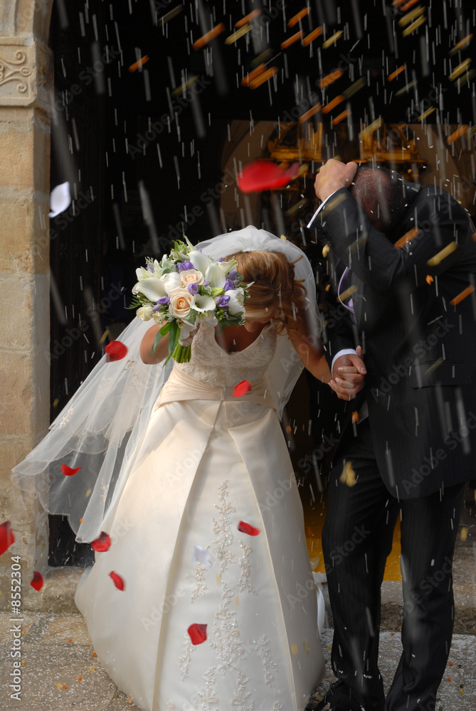 Obraz premium novios y arroz