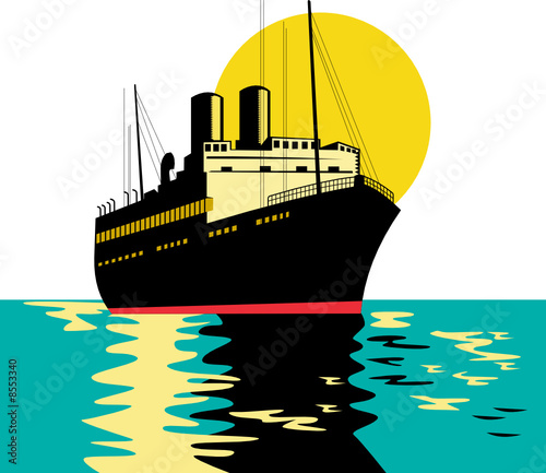 Passenger ship steaming towards you