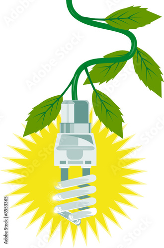 Compact Fluorescent Light with leaves