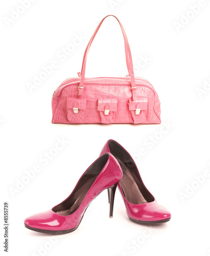 Kit of two items, sexy shoes with high heel and a bag