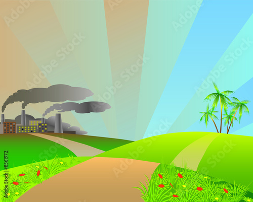 Nature and industry.