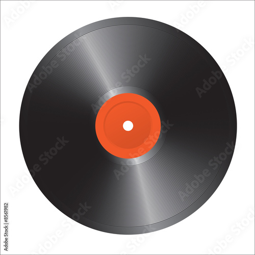 Vinyl Record isolated on a white background.