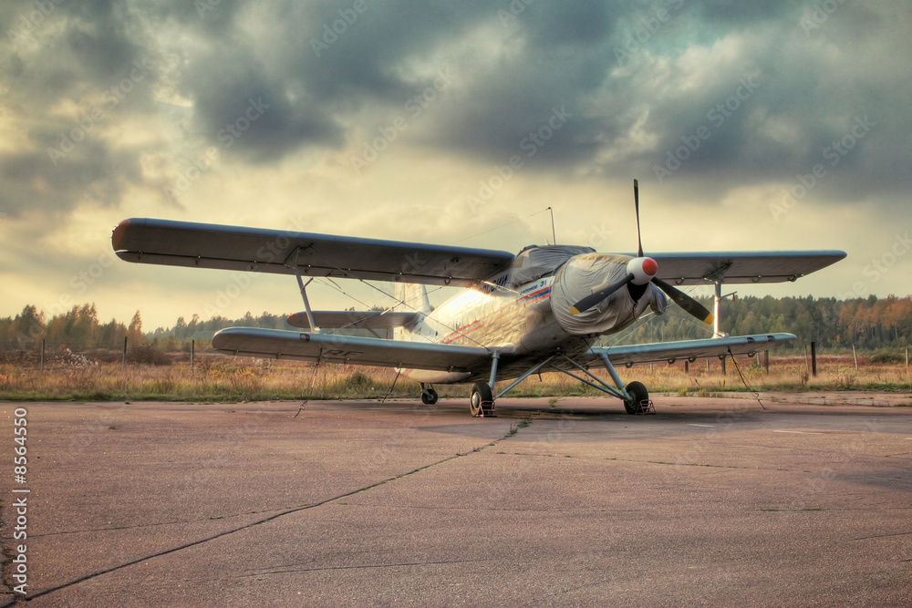 Fototapeta premium Airplane with propeller