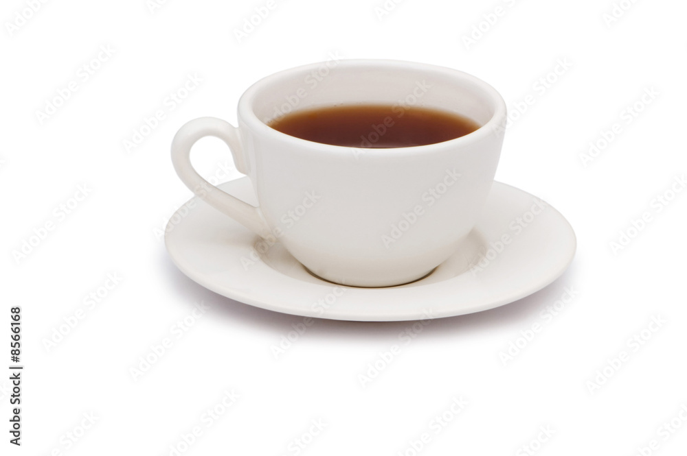 Cup of tea isolated on the whie background