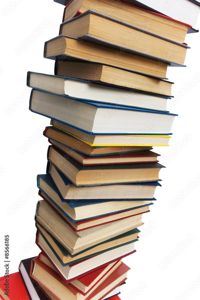 Stack of books isolated on the white background Stack of books isolated on the white background