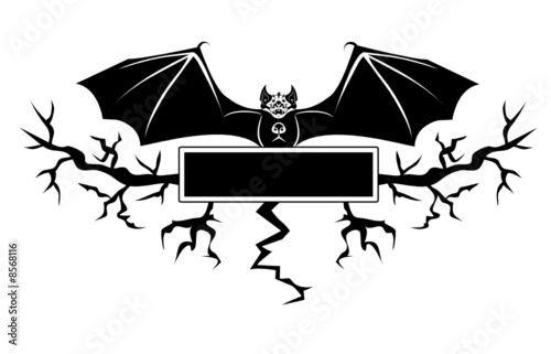 halloween illustration of the bat