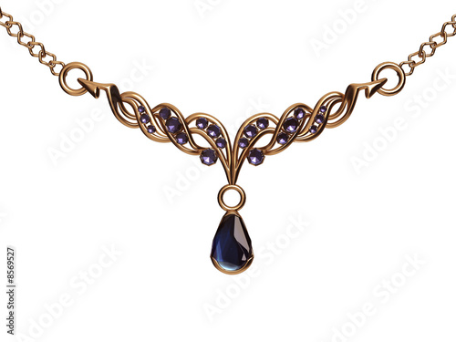 Billede på lærred gold brooch