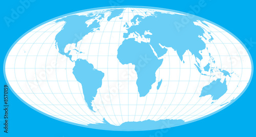 Blue vector world globe