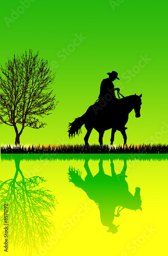 Cabalgando al Atardecer