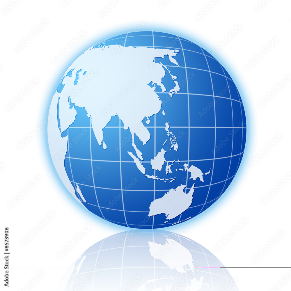blue world globe with reflection 2 blue world globe with reflection 2