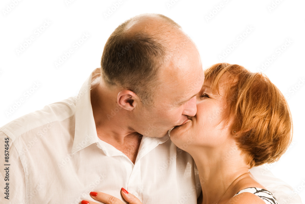 Middle-aged couple in love