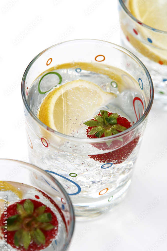 summer drinks water lemon strawberry ice summer drinks water lemon strawberry ice