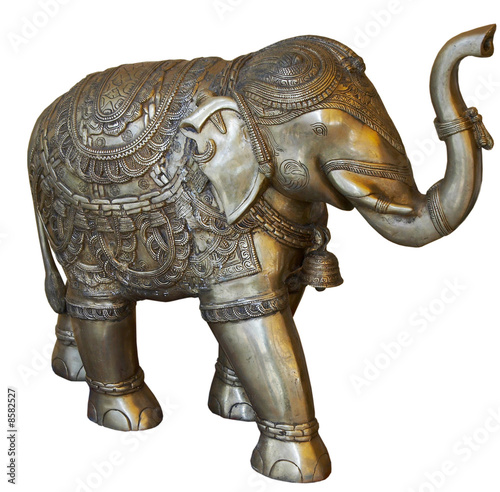 isolated Buddhist Statuette of elphant