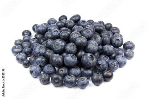 Blueberry fruits isolated on white