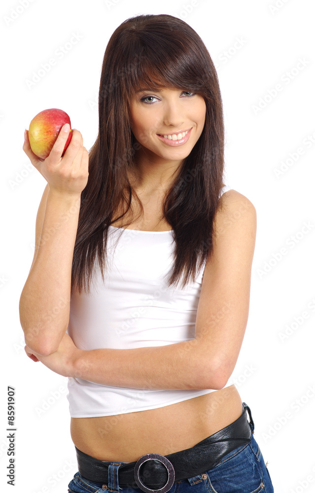 woman with apple woman with apple
