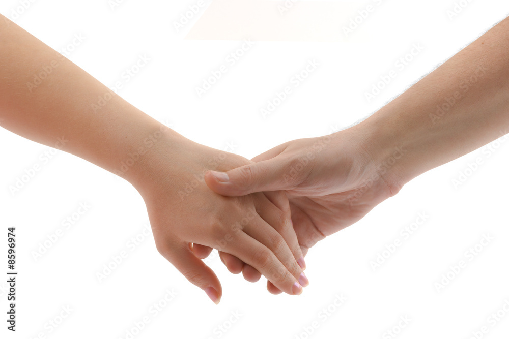 Man and woman hands