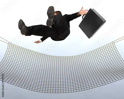 Bild auf Leinwand Businessman falling