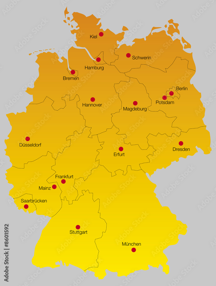 Obraz premium Deutschland_Karte