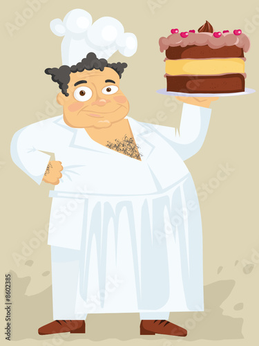 The cook with a pie
