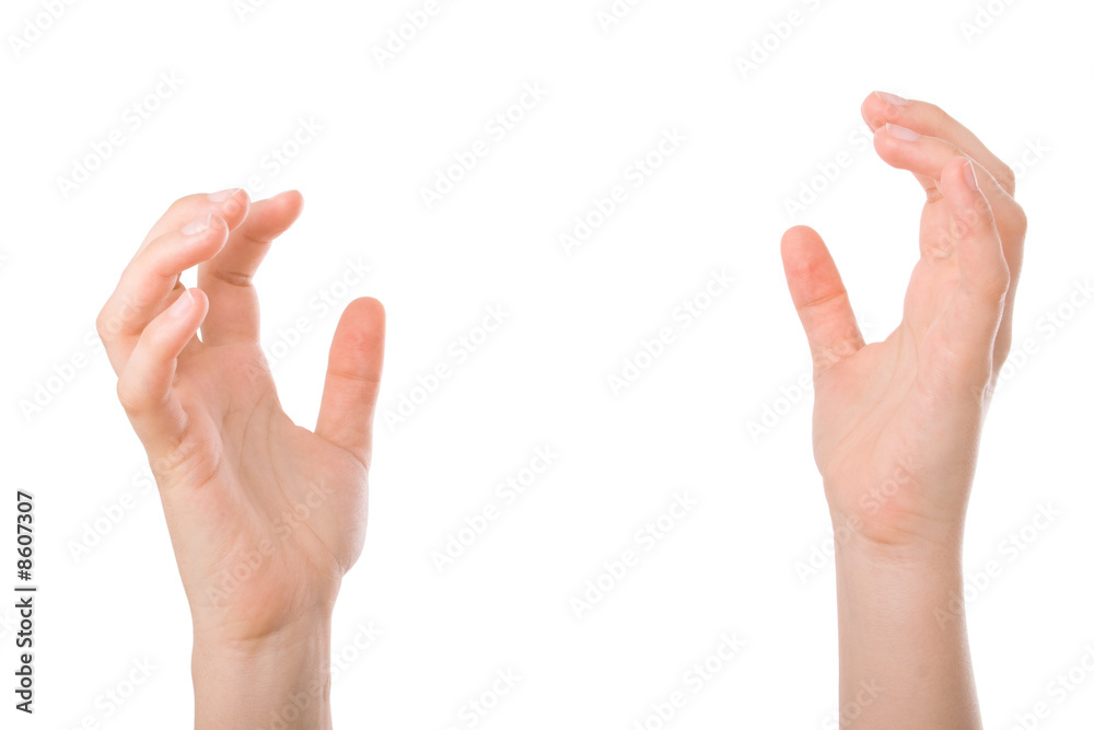 Hands open in prayer isolated on white background. Hands open in prayer isolated on white background.