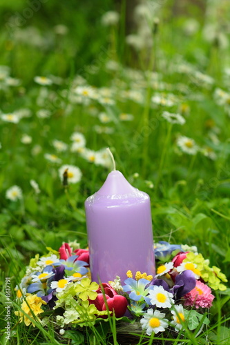 Candle in the garden