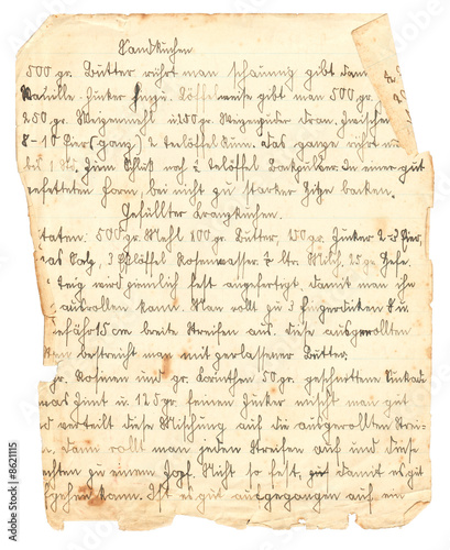 old writing
