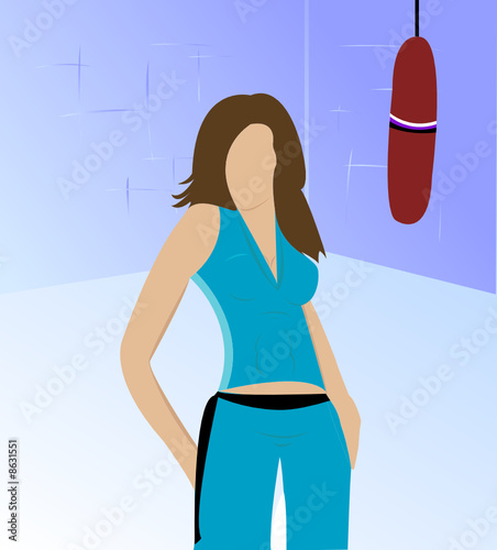 Fitness Instructor Vector Illustration